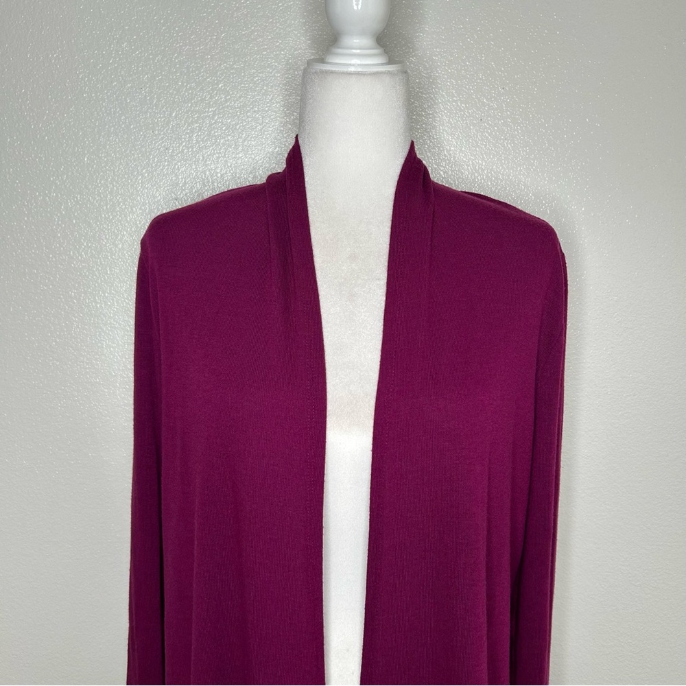 Mix By 41 Hawthorn Stitch Fix Womens Magenta Open Front Cardigan Sweater Size Xl View 2